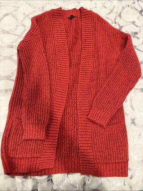 Express Ribbed Open-Front Cardigan